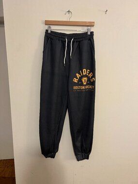 Raiders Boston Hockey Black Jogger Sweatpants